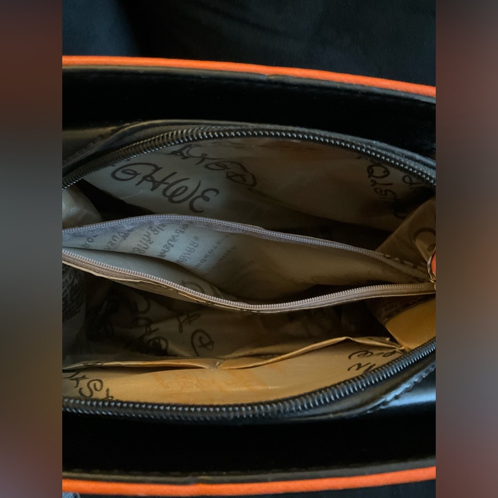 Orange & Black Purse Shoulder Bag - Picture 2 of 5